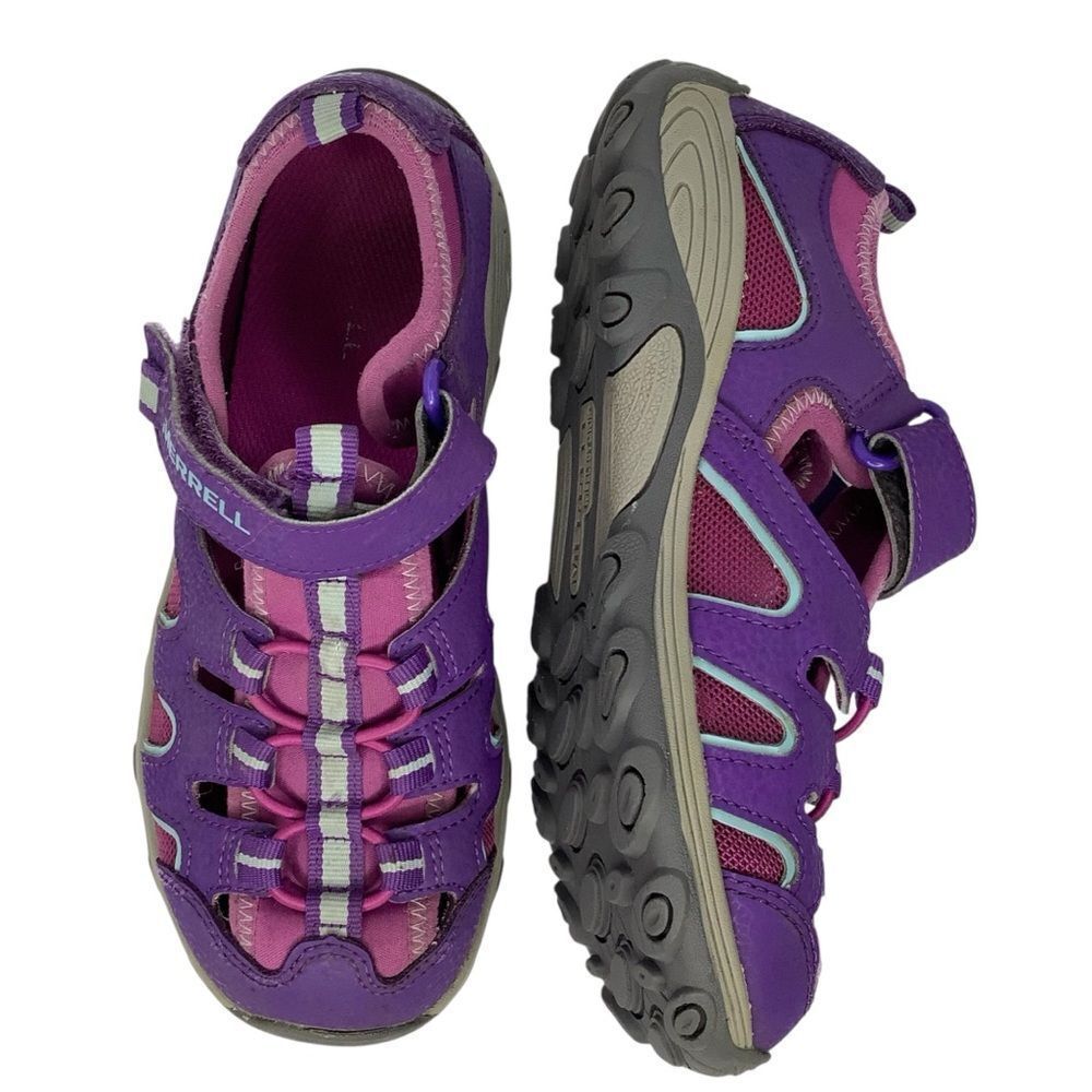 Merrell Hydro Hiker Outdoor Fisherman Pink/Purple Big Girl Slip On Sandals  Sz 3